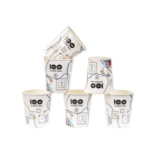 Gobelet en carton personnalisée, Custom printed paper cups, Kubki papierowe z nadrukiem indywidualnym, Pappbecher mit individuell bedruckt, Pappersmuggar med eden tryck.